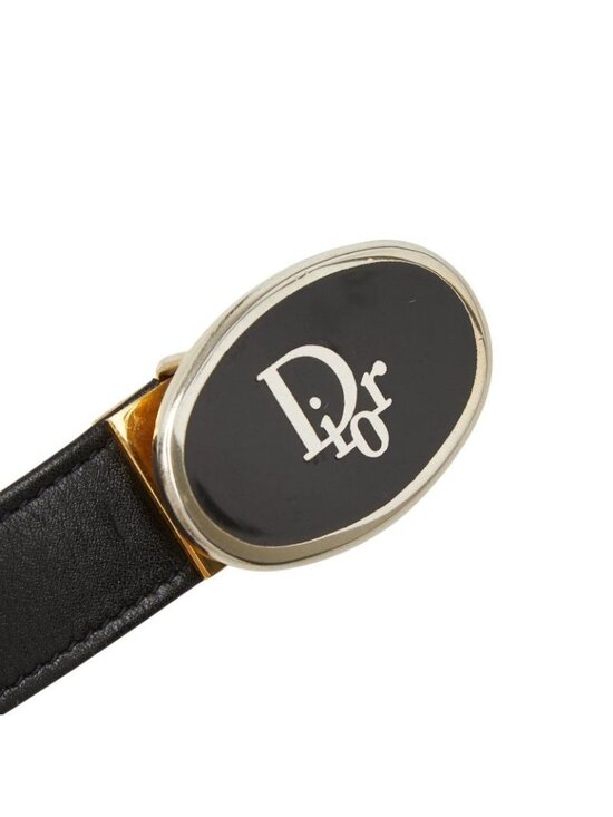 Dior Logo Belt 70 28 Black Leather main image 10